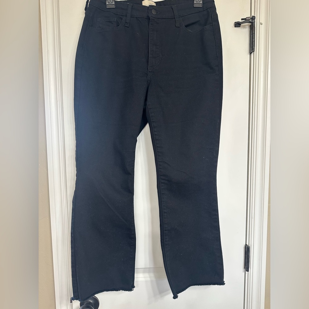 Ankle Bootcut Jeans / Black / Size 10